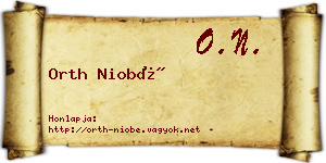 Orth Niobé névjegykártya